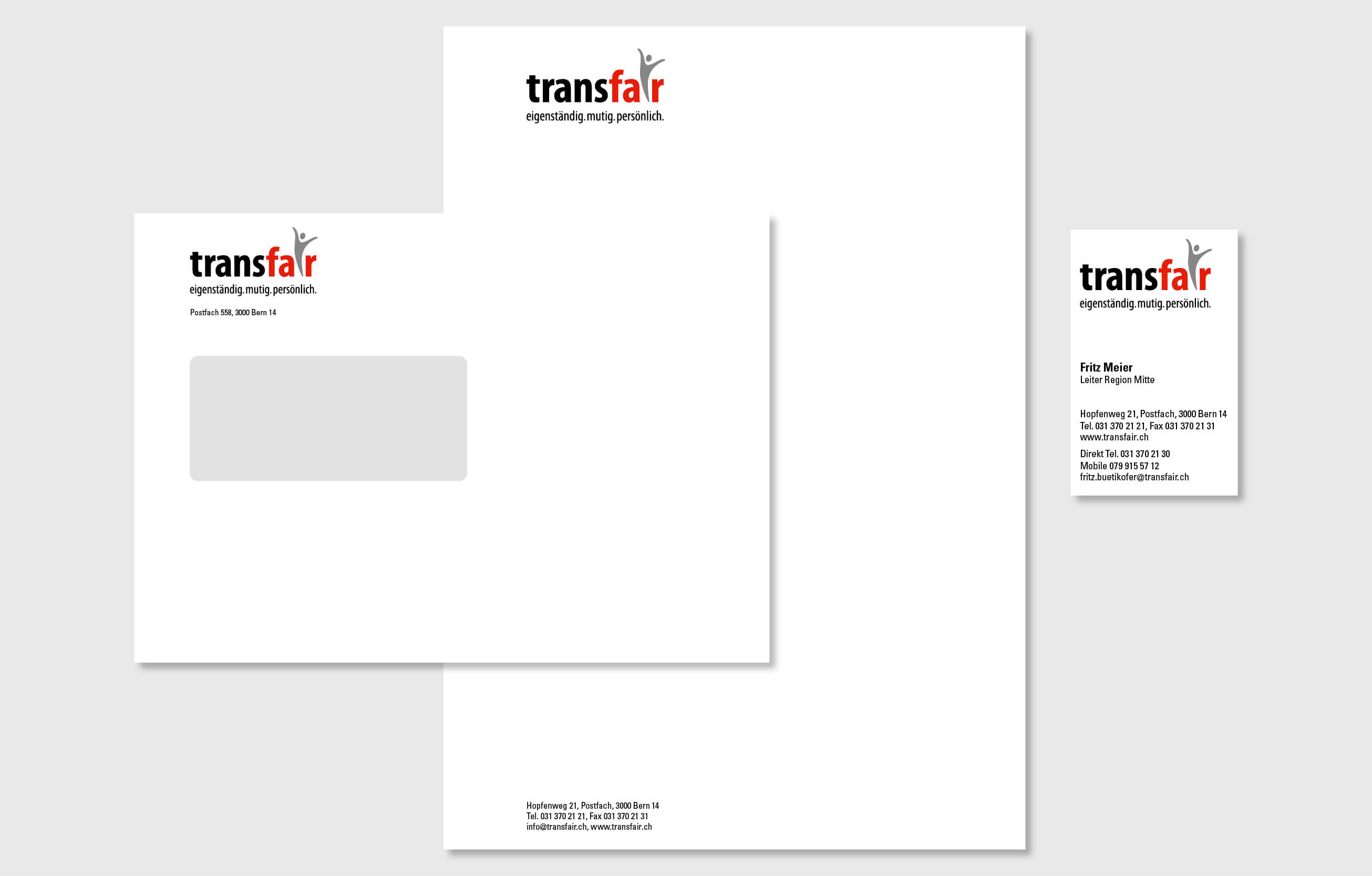 transfair design briefschaften by consign | Agentur für Branding und Kommunikation