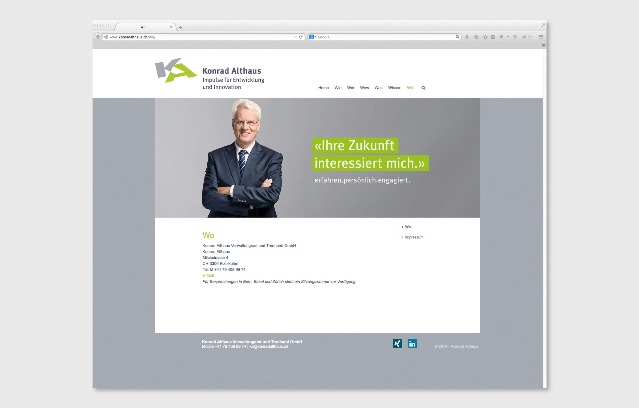 Konrad Althaus webdesign consign identity