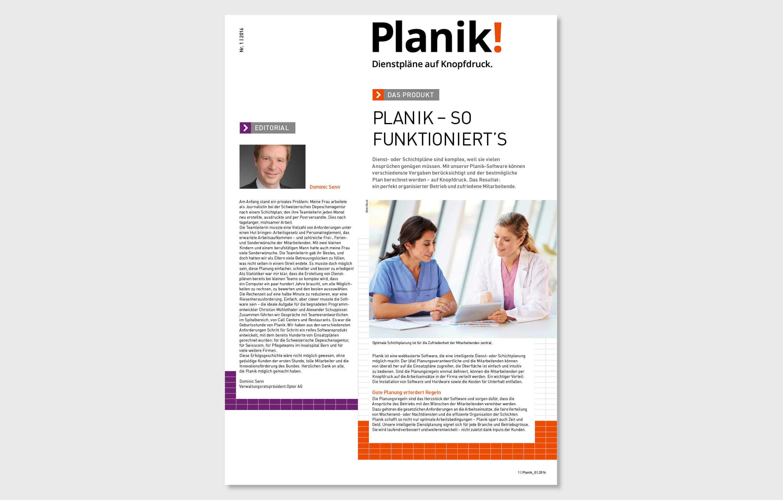 Kundenzeitschrift Planik! consign identity