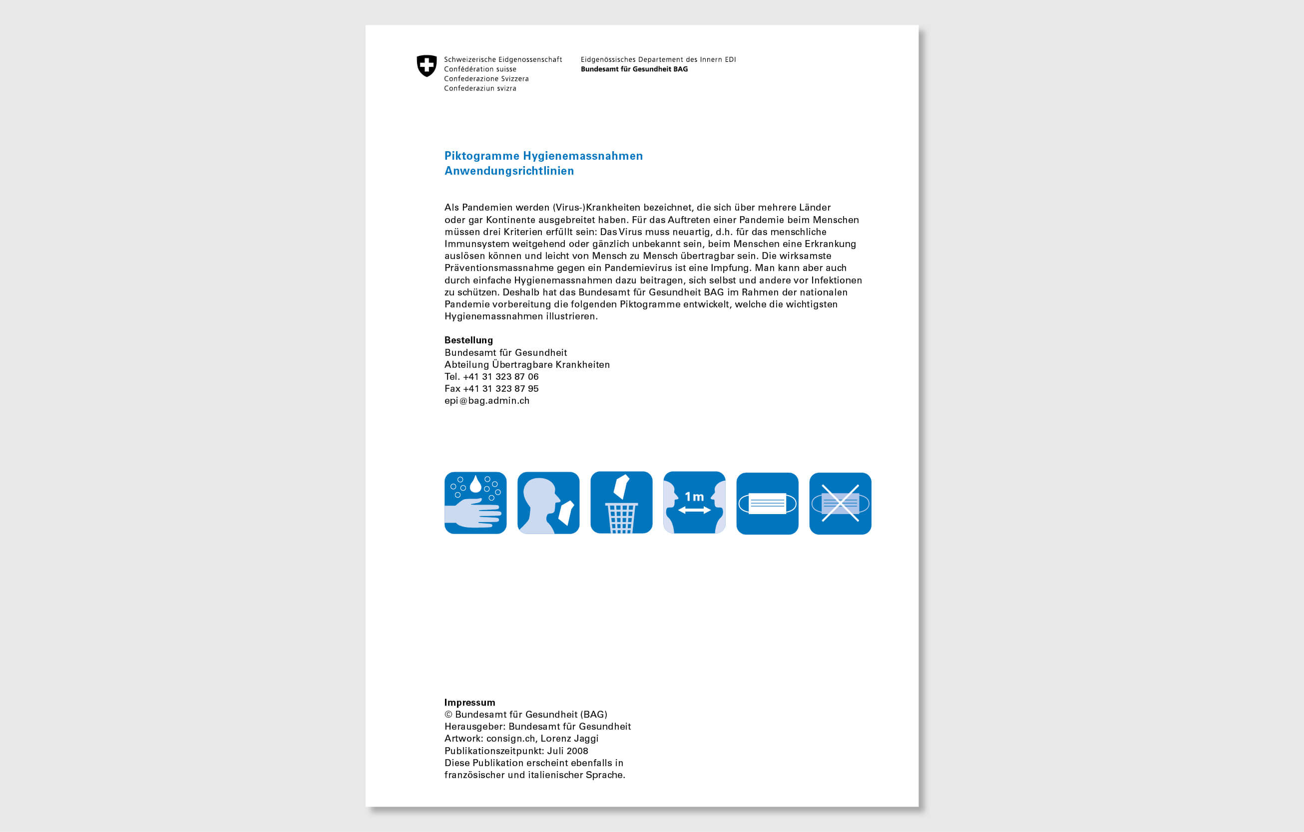 Piktogramme BAG Design by consign | Agentur für Branding und Kommunikation