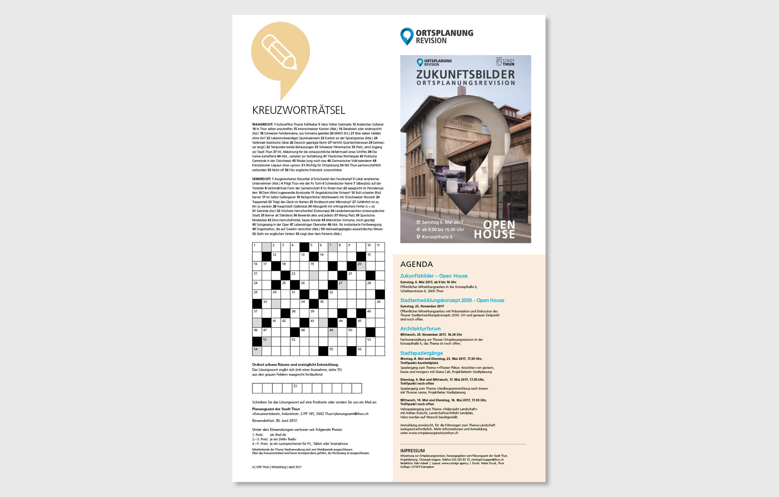 ortsplanungsrevision thun design infozeitung by consign | Agentur für Branding und Kommunikation
