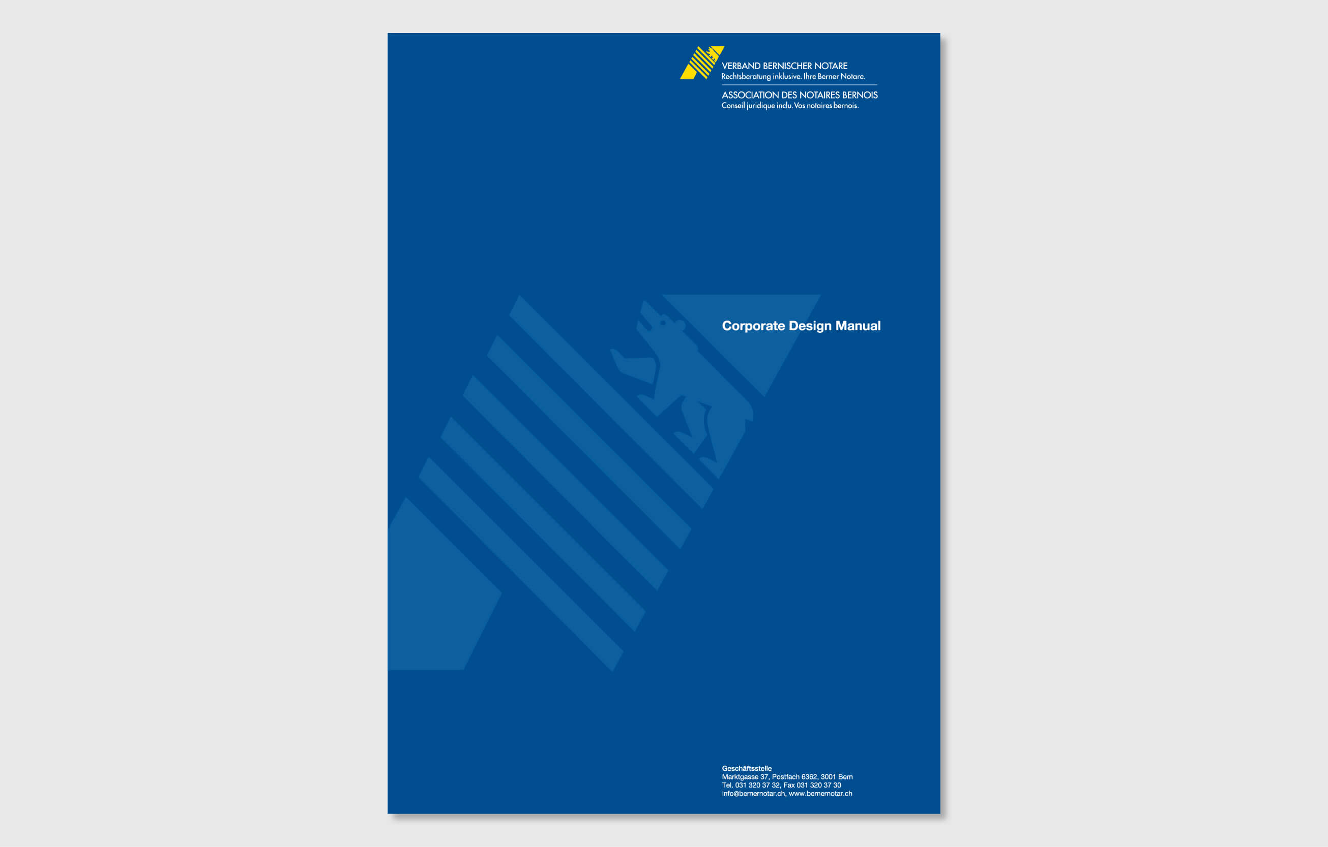 Verband bernischer Notare Corporate Design by consign | Agentur für Branding und Kommunikation Manual