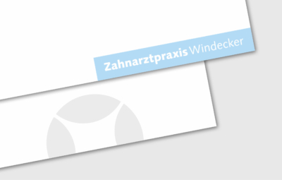 Corporate Identity für Zahnarztpraxis Dr. Windecker briefschaften by consign | Agentur für Branding und Kommunikation