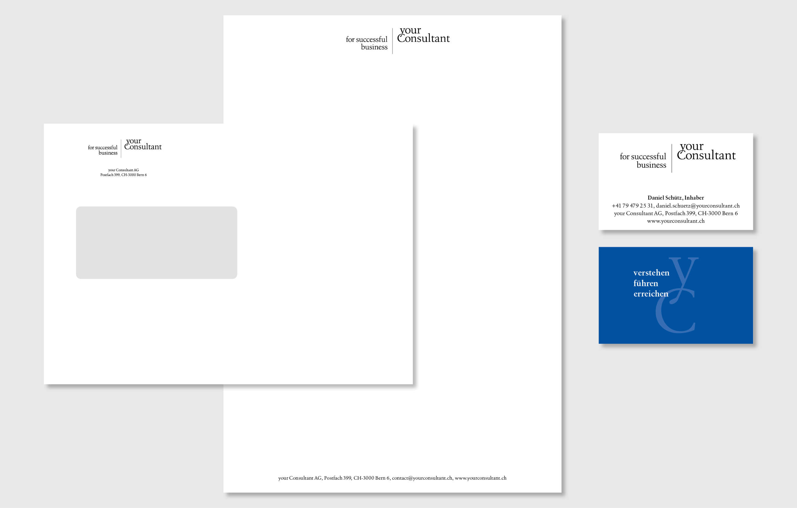 Your Consultant briefschaften visitenkarten by consign | Agentur für Branding und Kommunikation