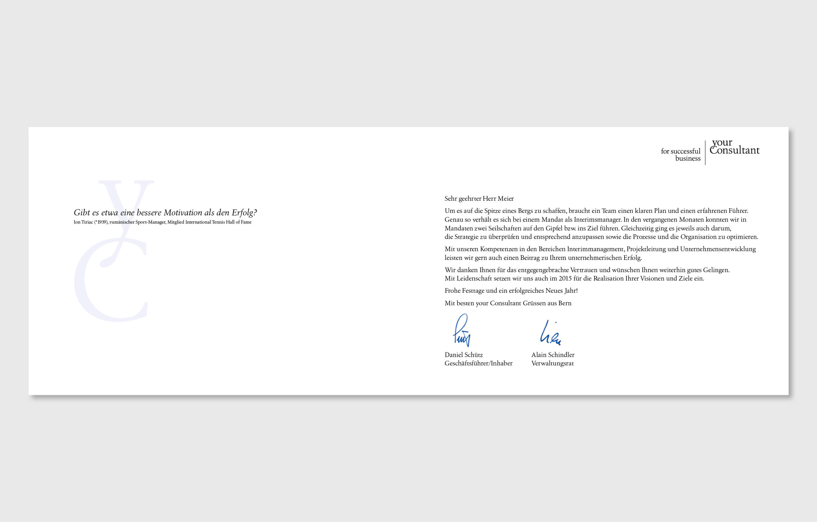 Your Consultant design by consign | Agentur für Branding und Kommunikation