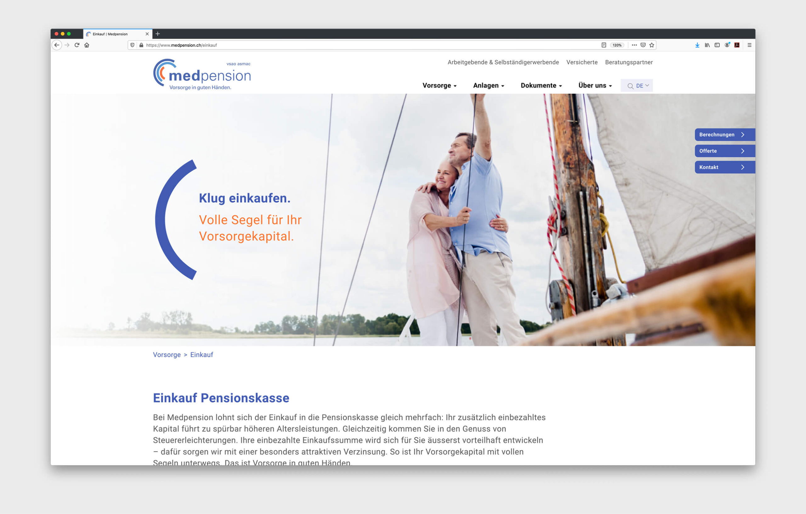 Neue Website und Corporate Identity für die Pensionskasse Medpension