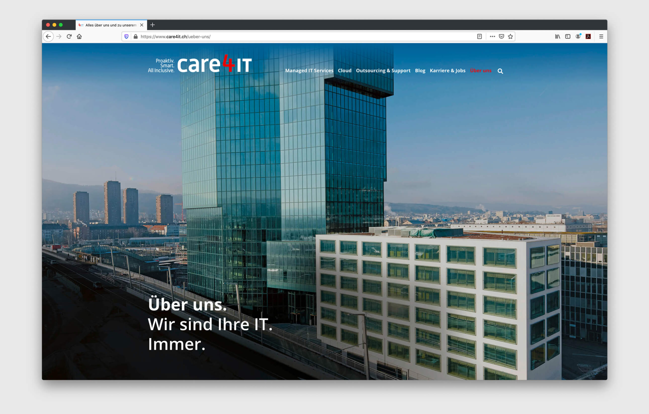 Website, Design und Content für den IT-Dienstleister care4IT.ch